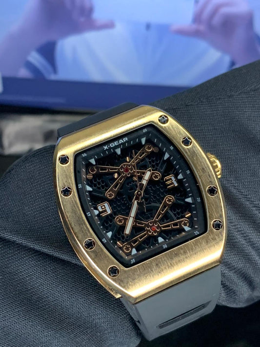 X-GEAR Skeleton Sports Watch – Gold Edition
