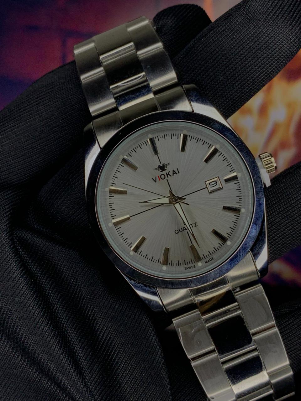 VOKAI Classic Silver Stainless Steel Quartz Watch