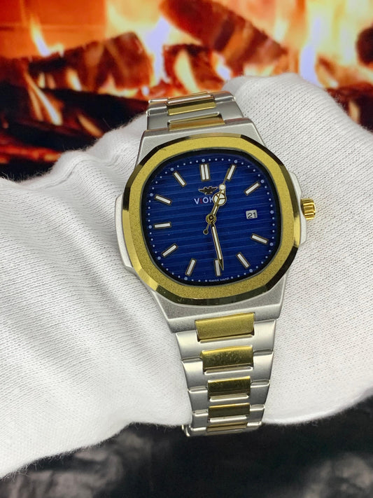 Two-Tone Nautilus Style Blue Dial