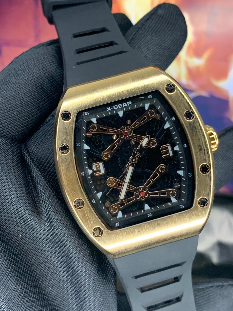 X-GEAR Skeleton Sports Watch – Gold Edition